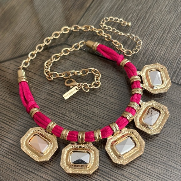 Cookie Lee Fuchsia Punch Colorful Gem Statement Necklace - Picture 6 of 16